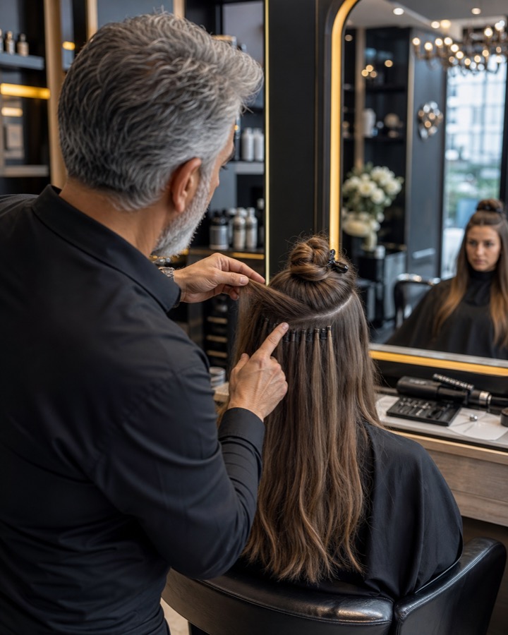 Kuaför salonunda profesyonel uygulama ortamı